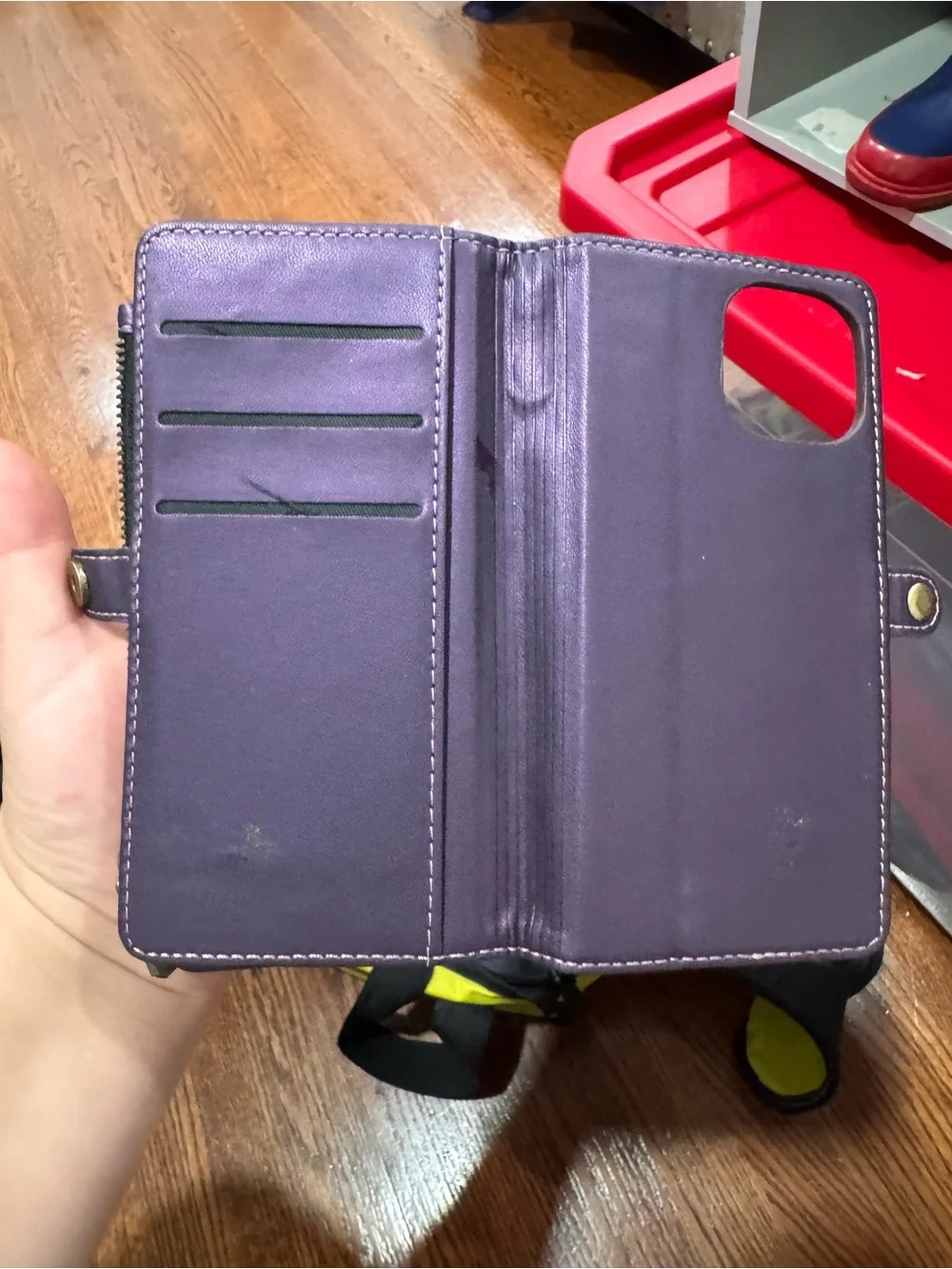 Wallet Phone Case in Deep Purple with Card Slots